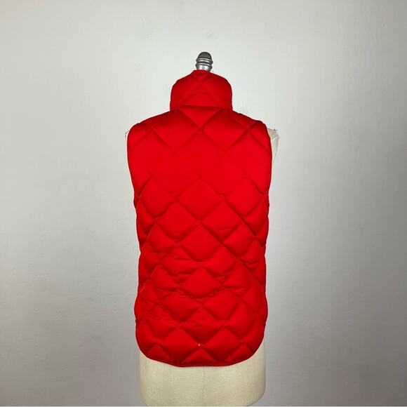 J. Crew Red Puffer Vest with Snap Pockets - Picture 8 of 11